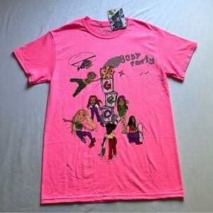 NWT GEO x Free the Streets pink graphic print knit tshirt